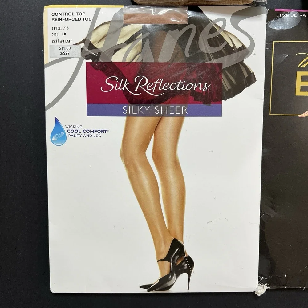 Women's Tights Lot Of 4 Nude & Suntan‎ NWT NIB L'eggs Silk Reflections Berkshire